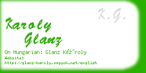karoly glanz business card
